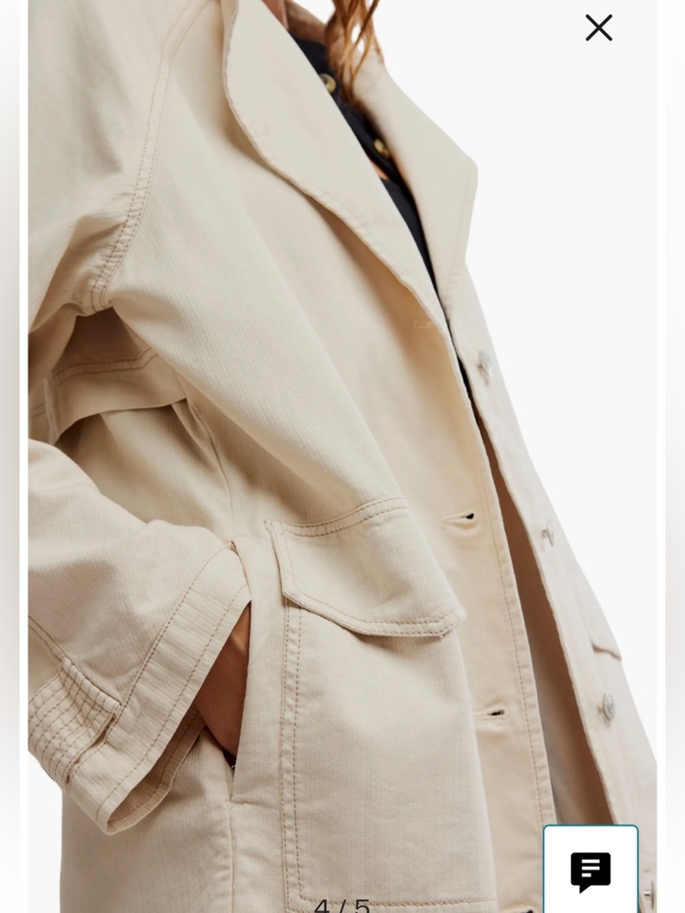 Free people Perry Washed Cotton Trench Coat - Picture 4 of 7